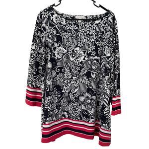 Charter Club Floral Pullover Stretchy Top Women’s Size 3X